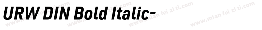 URW DIN Bold Italic字体转换